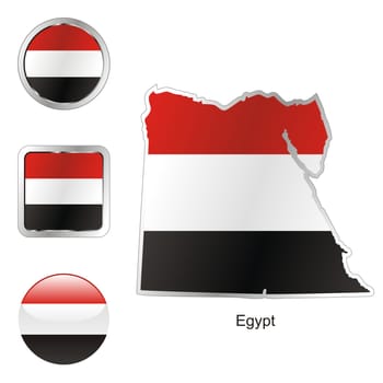 egypt map and internet buttons