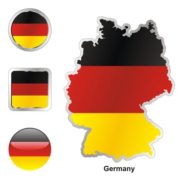 germany map and internet buttons
