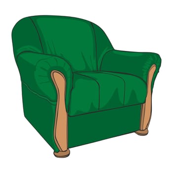 isolated colored armchair