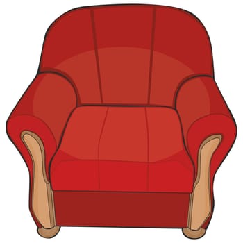 isolated colored armchair