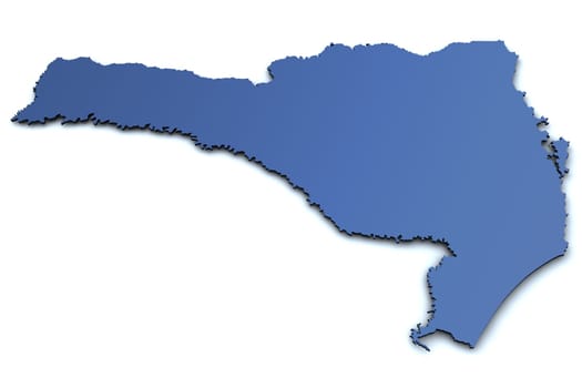 Map of Santa Catarina - Brazil