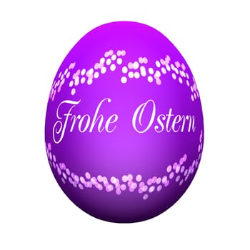 Purple Easter Egg Isolated - Happy Easter - 01