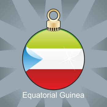 Equatorial Guinea flag in bulb shape