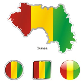 guinea map and internet buttons