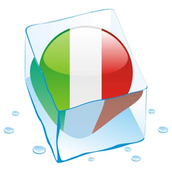 italy flag frozen