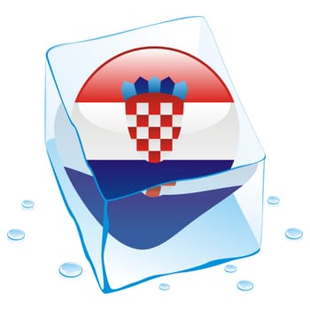 croatia flag frozen