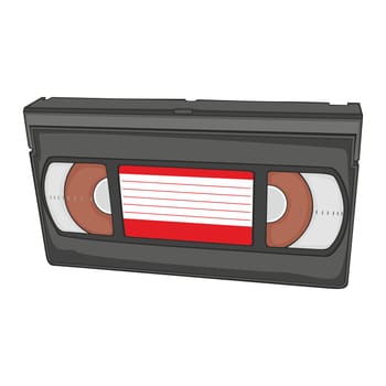 illustration of isolated video cassette