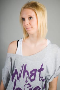 Young blonde woman