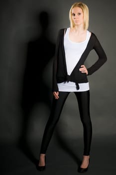Slender young woman