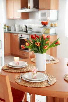 Kitchen and dining room interior