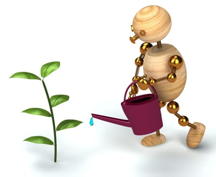 wood man water plants