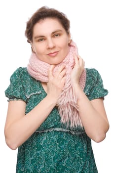 Young woman with a scarf
