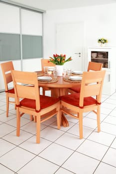 Kitchen and dining room interior