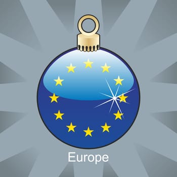 EU flag in bulb shape