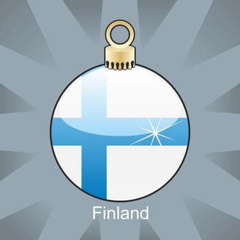 Finland flag in bulb shape