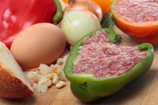 Peppers with minced meat