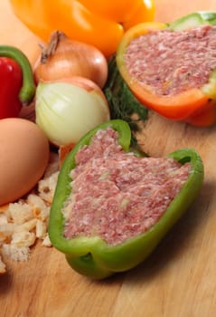 Peppers with minced meat