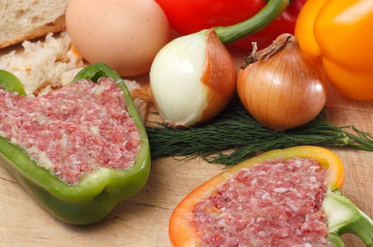 Peppers with minced meat