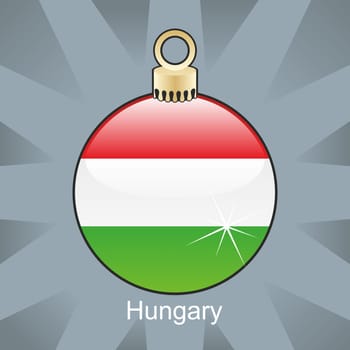 Hungary flag in bulb shape