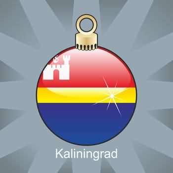 Kaliningrad flag in bulb shape