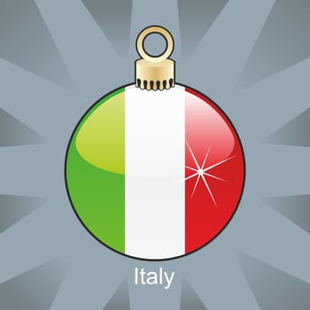 Italy flag in bulb shape