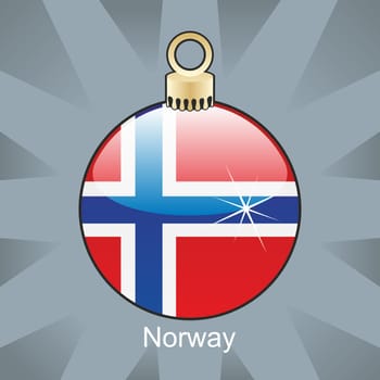 Norway flag in bulb shape