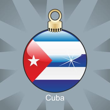 Cuba flag in bulb shape