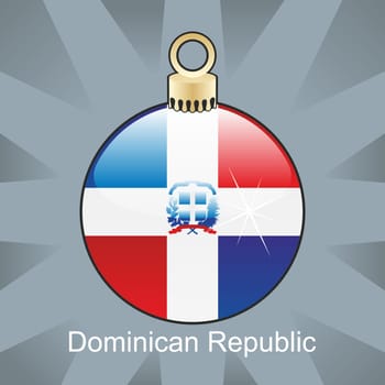 Dominican Republic flag in bulb shape