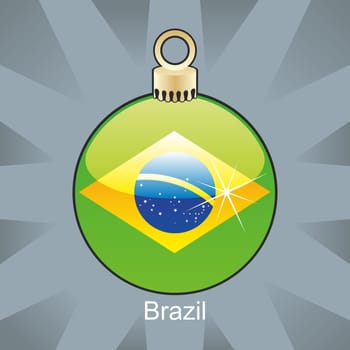 Brazil flag in bulb shape
