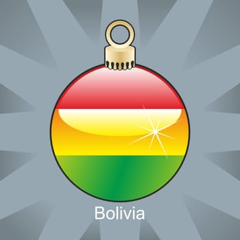 Bolivia flag in bulb shape