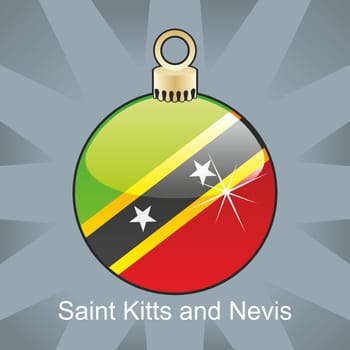 Saint Kitts Nevis flag in bulb shape