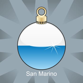 San Marino flag in bulb shape