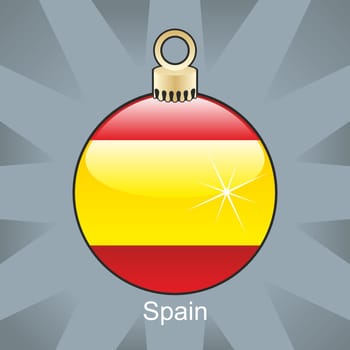 Spain flag in bulb shape