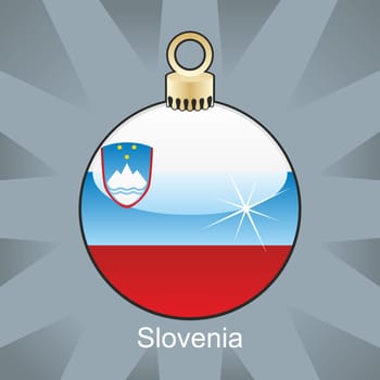 Slovenia flag in bulb shape