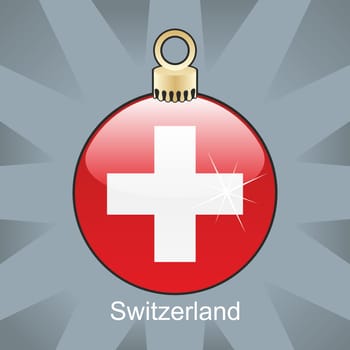 Switzerland flag in bulb shape