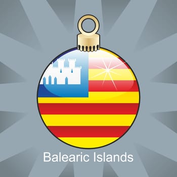 Balearic Islands flag in bulb shape