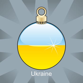 Ukraine flag in bulb shape