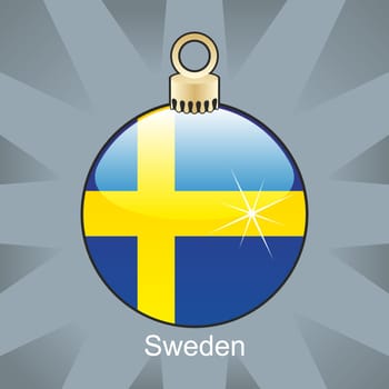 Sweden flag in bulb shape