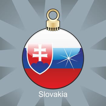 Slovakia flag in bulb shape