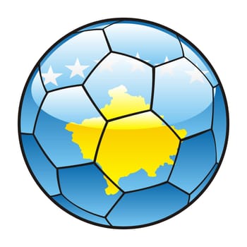 kosovo flag on soccer ball