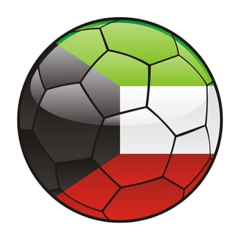 kuwait flag on soccer ball