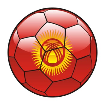 kyrgyzstan flag on soccer ball