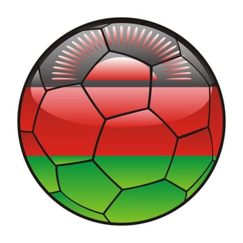 malawi flag on soccer ball