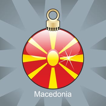Macedonia flag in bulb shape