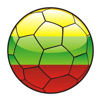 lithuania flag on soccer ball