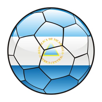 nicaragua flag on soccer ball