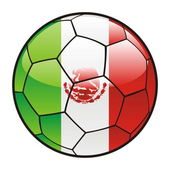 mexico flag on soccer ball