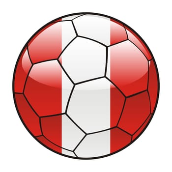 peru flag on soccer ball