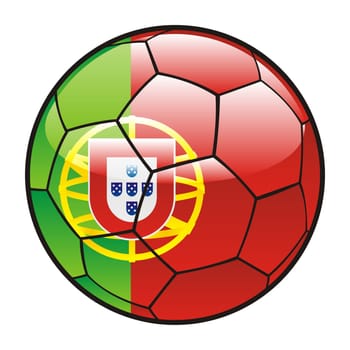 portugal flag on soccer ball