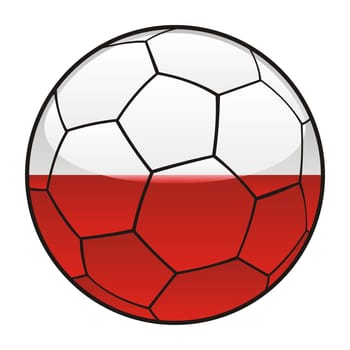 poland flag on soccer ball